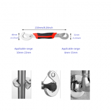 Adjustable Wrench, Multi-functional Double-headed Pipe Wrench, Indoor and Outdoor Repair Tool, Universal Large Opening Dual-purpose Adjustable Wrench Tool thumbnail-3