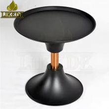Modern Metal Black Cast Iron and Aluminium Alloy Coffee Tea Table Featuring Steel Legs thumbnail-4