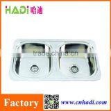 Foshan Kitchen Apron Double Bowl Stainless Steel Kitchen Sink HD8747 thumbnail-1