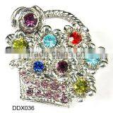 Flower Basket Brooch,brooch in Bulk With Rhinestone,fancy Brooch Pin thumbnail-1