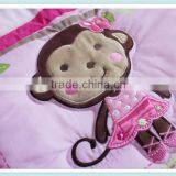 Sweet Zoo Girls Crib Bedding Set Dust Ruffle Set From Professional Manufacturer thumbnail-4