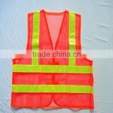 100% Polyester Hi- Vis Green Safety Vest Working Uniform thumbnail-4