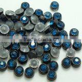 Fashion 6mm and 8mm Round Hot Fix Alloy Studs, Black Nickel, Gold Metal Setting Hotfix Round Studs for Garment thumbnail-1