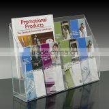 8-pocket Desktop 2 Tiers Acrylic/Plastic/PMMA Brochure Holder With 8 Adjustable Pockets thumbnail-1