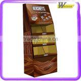Chocolate Promotion Custom Printing Corrugated Food Retail Compartment Display Stand