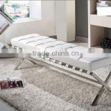 2016 Factory Supply White Cushion Natural Metal Stainless Steel Bed Chair