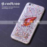 Glitter Sand Leaf Luxury Cute Girls Mobile Phone Cover for OPPO Case