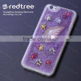 Customized Glitter Star Epoxy TPU Cell Phone Case Cover for Iphone 6 6 Plus