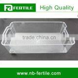 WFZ 423820 Fridge and Freezer Storage Bin, Plastic Wide Tray, Clear thumbnail-1