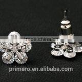New Top Design Cubic Zircon Glittering Snowflake Stud Earrings thumbnail-5