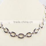 316L Stainless Steel Link Chain Bracelet and Necklace Jewelry Set thumbnail-5