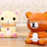 Custom PVC 2600mah Bear Power Bank Cartoon