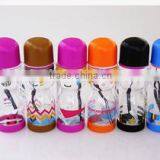 Six Color Cartoon Design Plastic Drinking Bottle With Cute Caps thumbnail-2