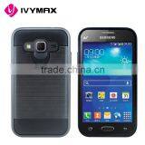 IVYMAX Newest Slim Fit Premium Dual Layer Protective Case Metallic Brush Finish Back Cover for Samsung G360
