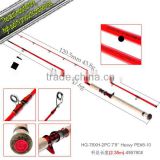Normandy, Red Ghost, LeiQiang fishing rod, 2.25m XH, Fuji Guide HG-74XH-495860#