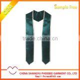 Wholesale Graduation Stole Red Satin With White Rim thumbnail-1