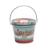 Food Grade Customize Christmas Popcorn Tin Bucket With Lid thumbnail-1