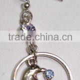 Fashion Earring With Ring and Dolphin Inside thumbnail-1