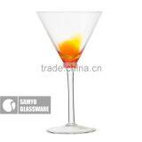 SAMYO handcrafted hot sale fashion home usage martini glass with red and yellow color decoration