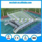 11 Rows Raised Deluxe Used Aluminum Bleachers for Sale With Wheelchair Ramp thumbnail-2