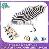 High Qulaity Stripe Aluminium Automatic Open and Close 3-fold Umbrella