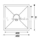 UnderMount Stainless Steel Single Bowl Kitchen Sink 4540C thumbnail-2