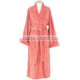 Cotton terry bath robes with velour