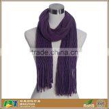 2016 New Lady Autumn and Winter Purple Crochet Knit Infinity Scarf Wholesale