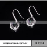 Fashion Single Big Stone Earring Designs Dangle Earring/White Gold Earring Jewelry