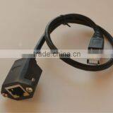 40cm RJ45 to RJ45 Panel Mount Extension cable