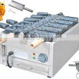 (3 in 1) 5pcs Fish Waffle Commercial Non-stick 110v 220v Electric Ice Cream Taiyaki Machine + Batter Dispenser + Stuffing Scoop