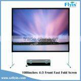 4:3 Portable Front and Rear Easy Fold Screen Fast Folding Screen Projector Screen