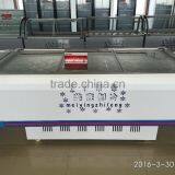 2016 High Quality Commercial Glass Top 568L/618L/818L Meat Freezer Seafood Display Freezer for Supermarket Fish Display Cabinet thumbnail-3