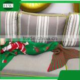 Christmas Gifts Custom Crochet Knitted Fleece Kids Children Baby Mermaid Blanket thumbnail-4