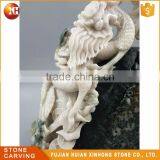 Oriental Treasure Natural High Quality White Jade Carve Dragon thumbnail-2