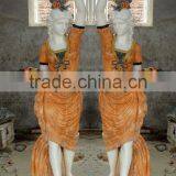 Hand Carved Europe Style Lamp Lady Figure Statue (white / Black / Yellow / Red) thumbnail-4