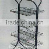 4 tier double side snack rack with a bottom shelf