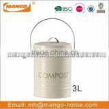 Stainless Steel Metal Indoor Compost Bin thumbnail-5