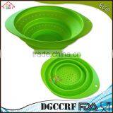 NBRSC Silicone Collapsible Colander Spaghetti Strainer Mesh Drainer for Food Pasta Vegetables Fruit thumbnail-1