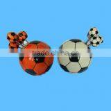 Football Shape Stainless Steel Fruit Fork Ceramic Handle