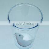 Transparent Plastic Mug With Lid and Straw thumbnail-5