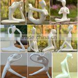 Home Decoration Morden Design Fiberglass Resin Yoga Pose Sculptures Wholesale thumbnail-1
