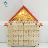 Romantic design home decoration miniature wood crafts houses lighting