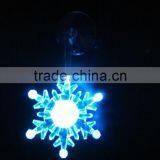 Acrylic LED RBG Flashing Snowflake With Sucker Suction Cup Ornament thumbnail-4