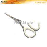 SEM0013 3-1/2'' Mirror Polised Blades Soft Rubber Ring Handle High Quality Round/sharp Point Vibrissa/nose Hair Scissors thumbnail-4
