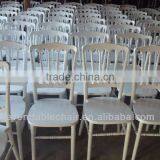 White Wood Napoleon Wedding Chairs With PVC Cushion Pad for Sale thumbnail-3