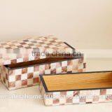 Set of 2 Rectangle Mother of Pearl Boxes thumbnail-1