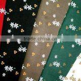 100% Cotton 11w Snow Print Corduroy Woven 11 Wale Corduroy Fabric thumbnail-1