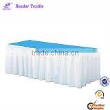 100% Polyester Fancy High Quality White Table Skirt/polyester Table Skirting thumbnail-1
