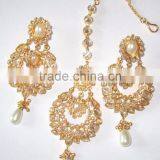 EARRING PAIR WITH TIKA GOLD TONE Hair Accessory thumbnail-4
